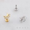 MOON CRESCENT MULTI CZ THREADLESS (PUSH IN) 316L SURGICAL STEEL LABRET SET